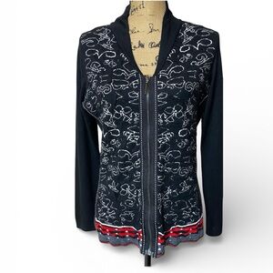 Elena Wang Unique Zip Up Sweater